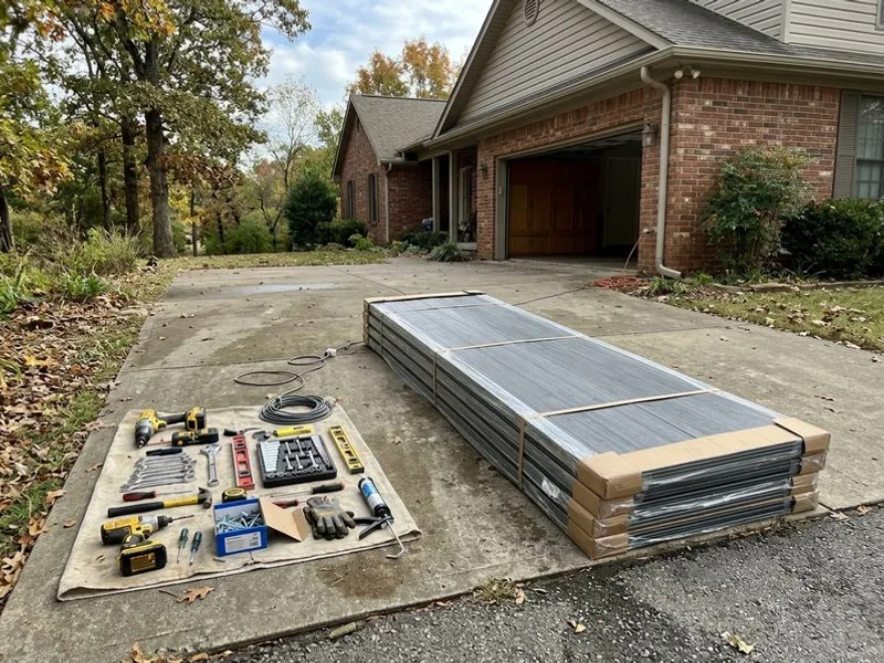 Garage Door Installation work in progress