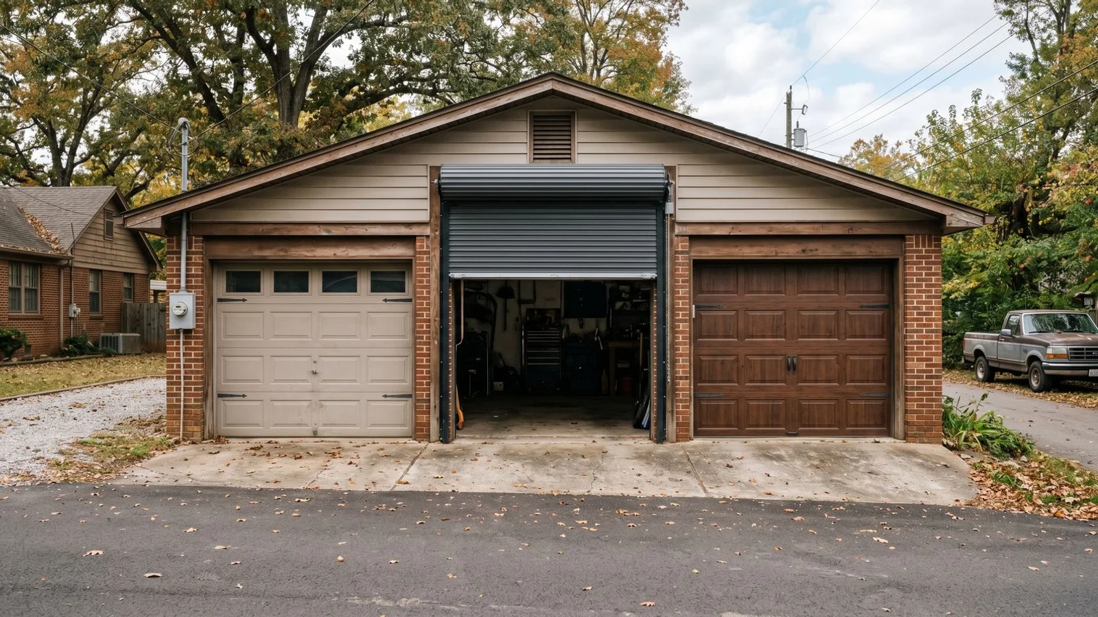 Sectional, roller, and tilt-up garage door types compared